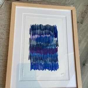 Abstract Blue and Purple Framed Art